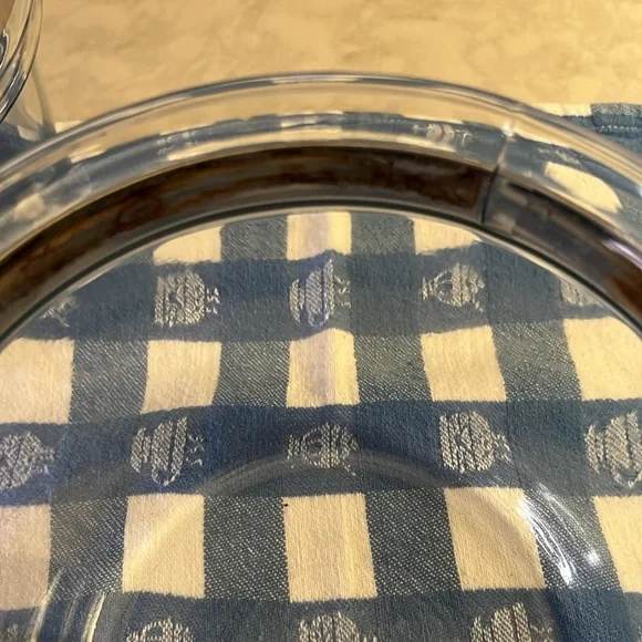 Vintage 1960’s Pyrex Flameware Clear Glass Double Boiler with Lid